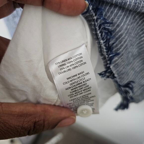 Beach Lunch Lounge Grey Button-Down Sleeveless Dress Shirt Size S - Picture 4 of 5